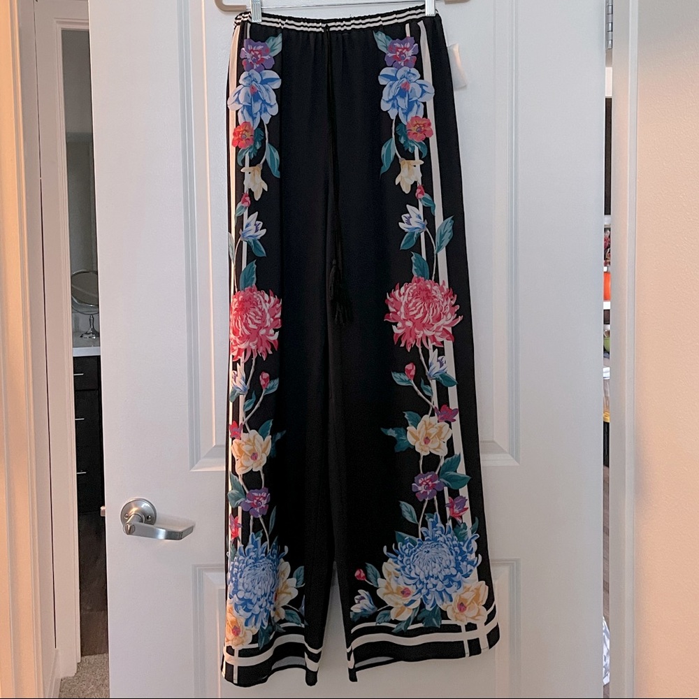 Wide Leg Floral Pants NWT